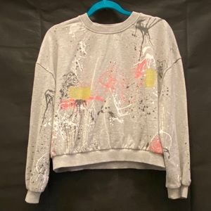 Neiman Marcus Paint Splatter Sweater